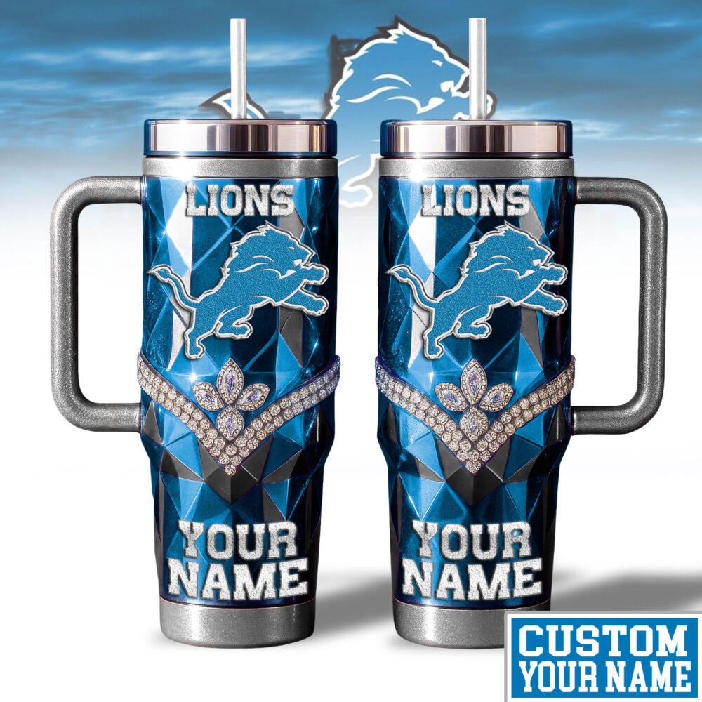 Detroit Lions | NFL  40oz Bling Tumbler With Handle TD