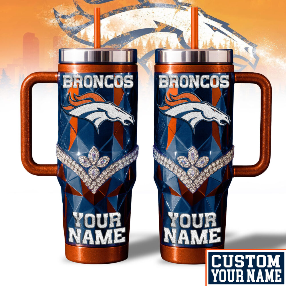 Denver Broncos | NFL  40oz Bling Tumbler With Handle TD