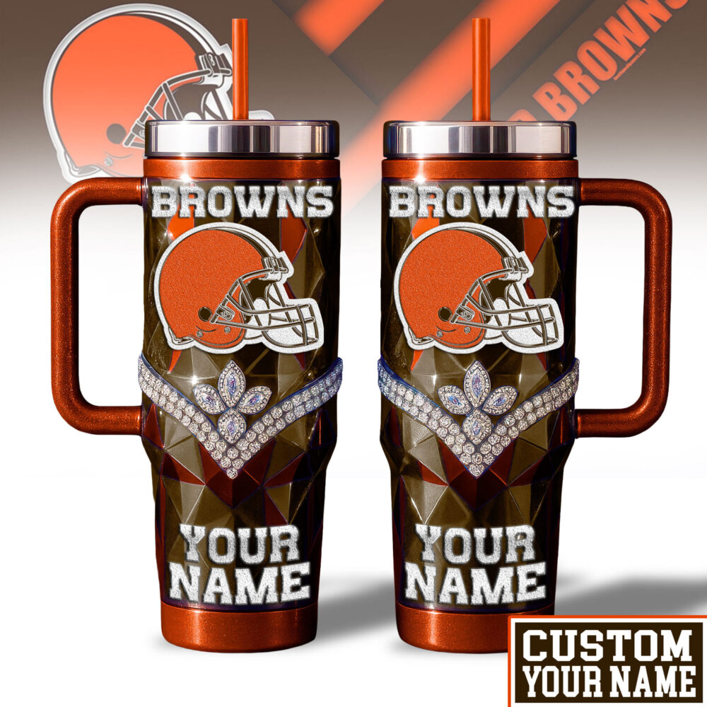 Cleveland Browns | NFL  40oz Bling Tumbler With Handle TD