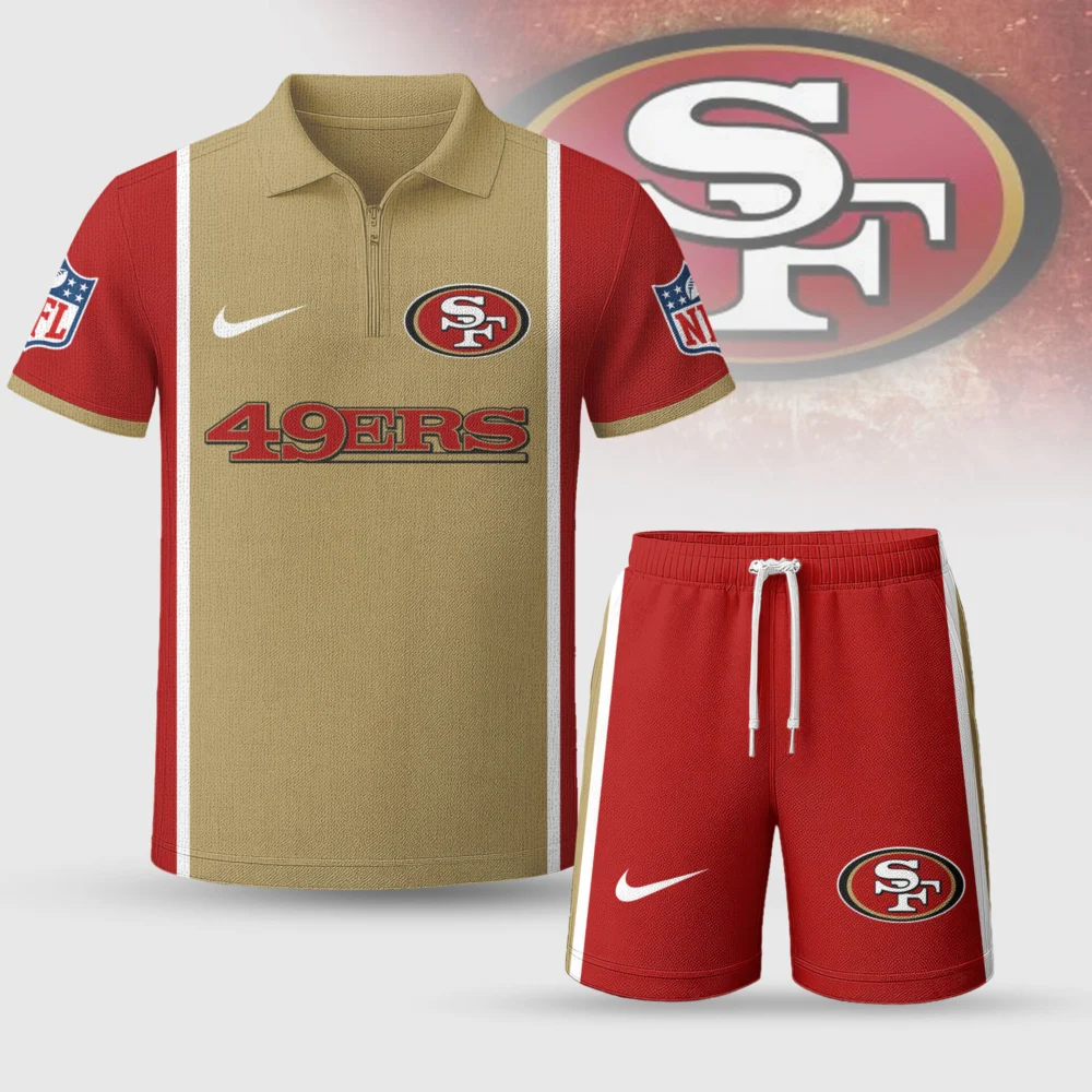 San Francisco 49ers | Premium NFL Combo Polo And Shorts TD