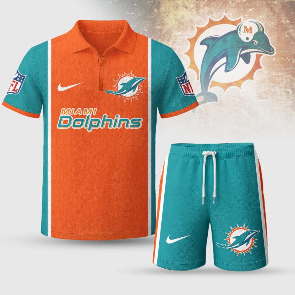 Miami Dolphins | Premium NFL Combo Polo And Shorts TD