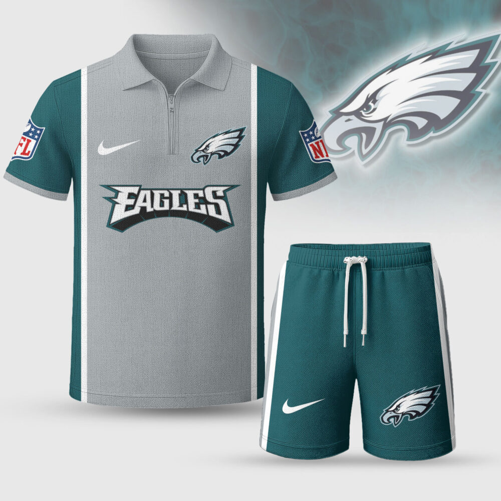 Philadelphia Eagles | Premium NFL Combo Polo And Shorts TD
