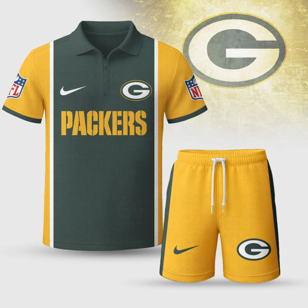 Green Bay Packers | Premium NFL Combo Polo And Shorts TD