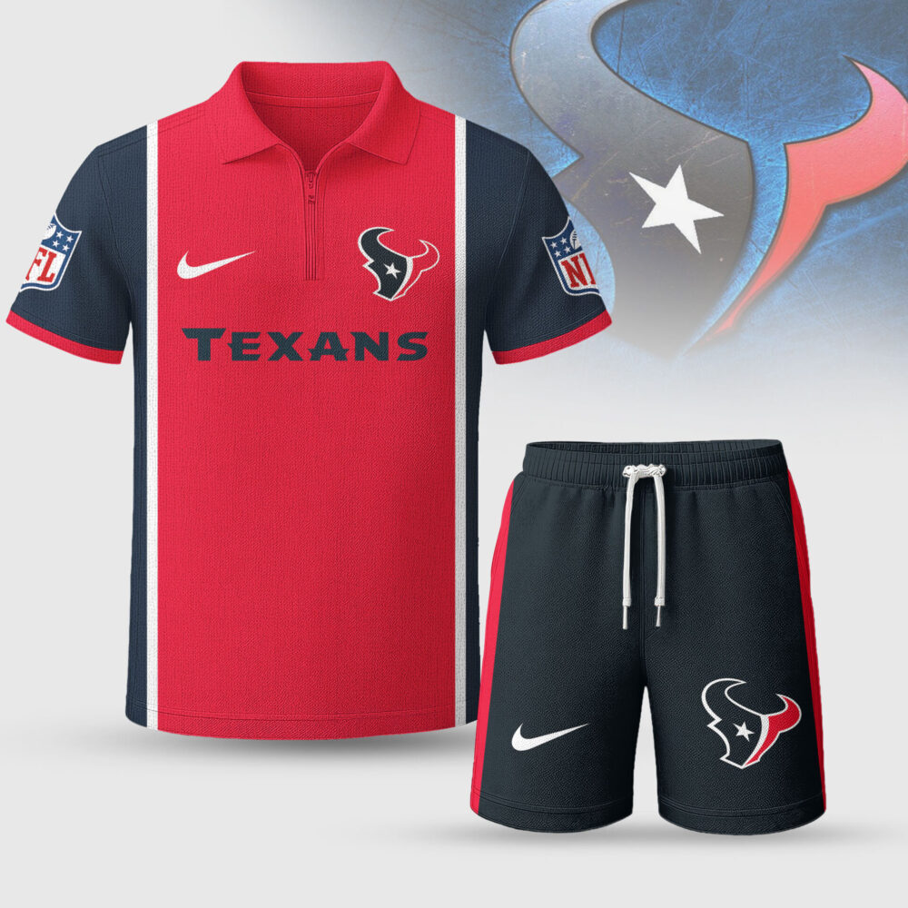 Houston Texans | Premium NFL Combo Polo And Shorts TD