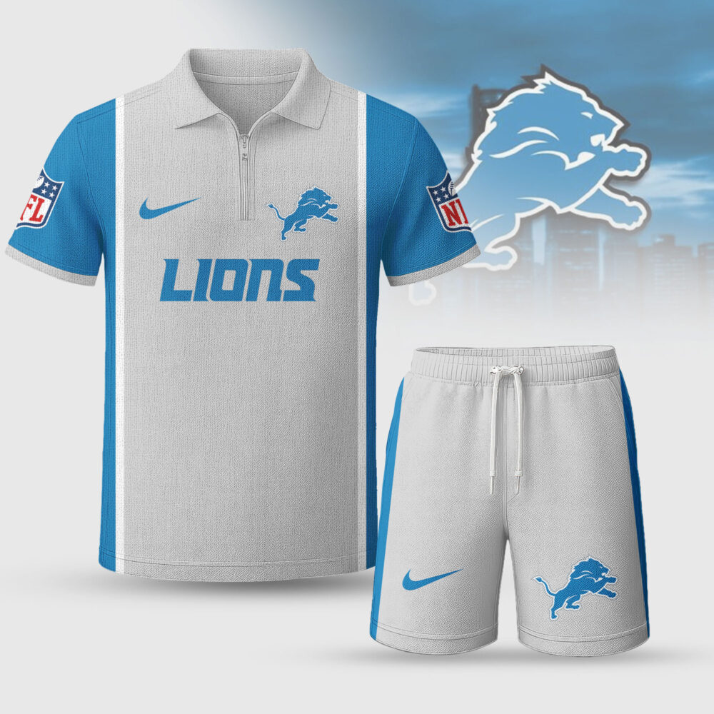 Detroit Lions | Premium NFL Combo Polo And Shorts TD