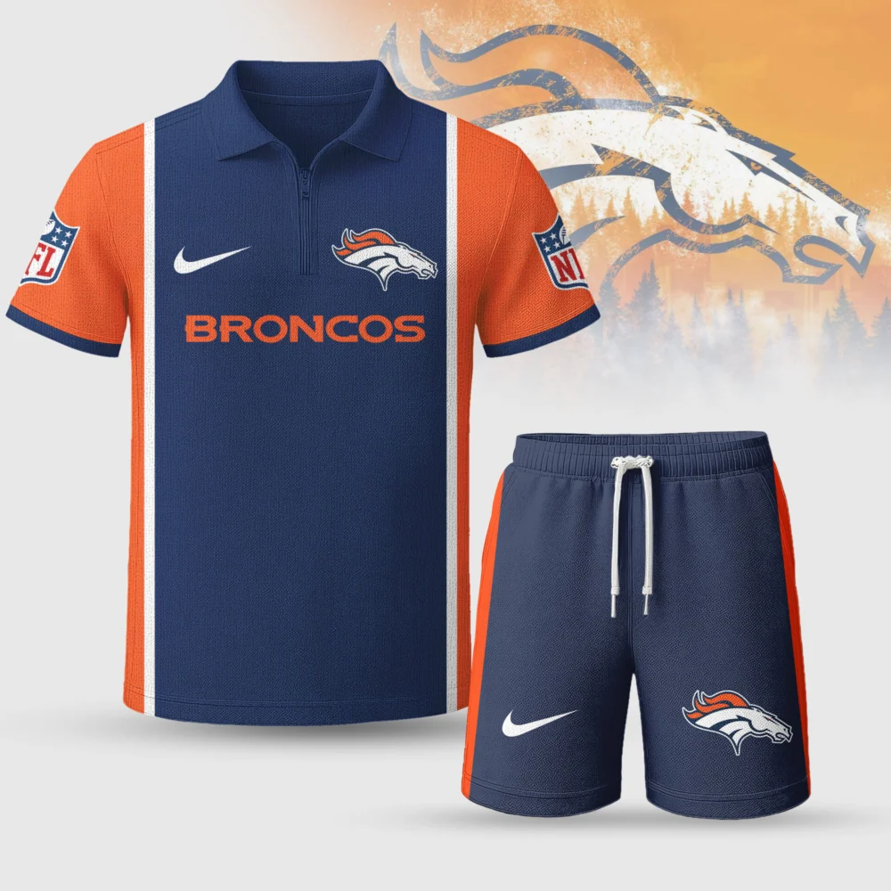 Denver Broncos | Premium NFL Combo Polo And Shorts TD