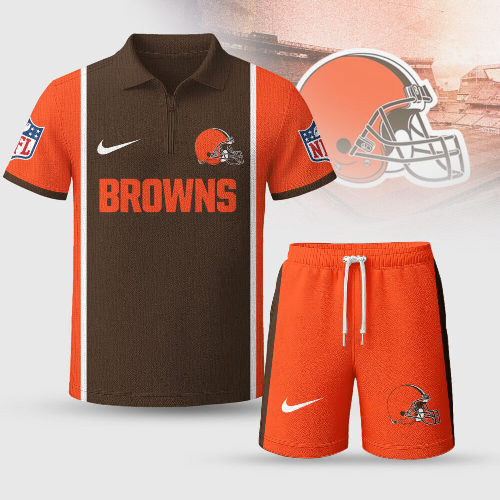 Cleveland Browns | Premium NFL Combo Polo And Shorts TD