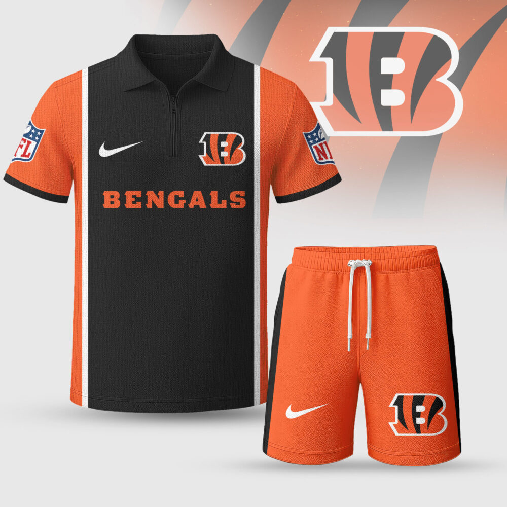 Cincinnati Bengals | Premium NFL Combo Polo And Shorts TD