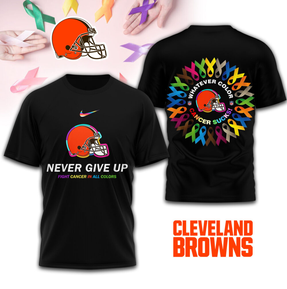 Cleveland Browns | Premium Fight Cancer In All Colors 3D Shirt TD
