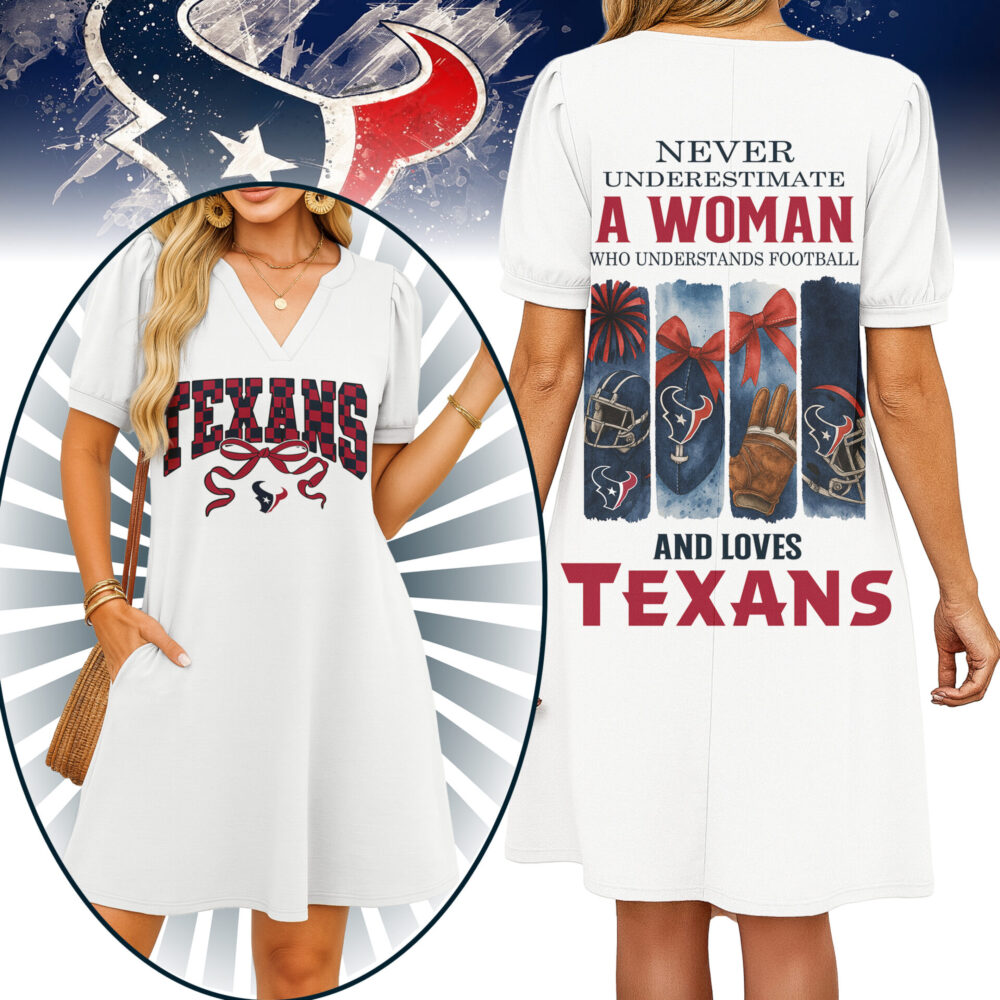 Houston Texans | Premium NFL V-neck Dress HI