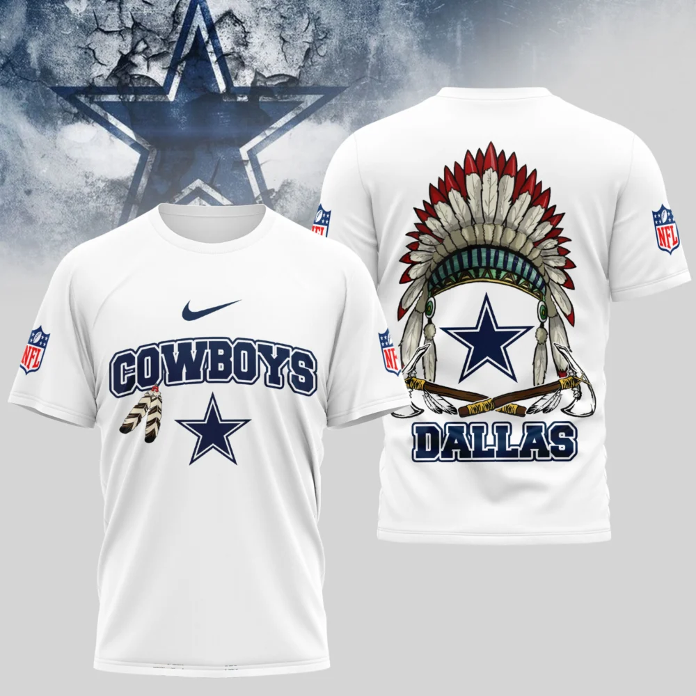 Dallas Cowboys | Premium Native American Leather 3D Shirt TD