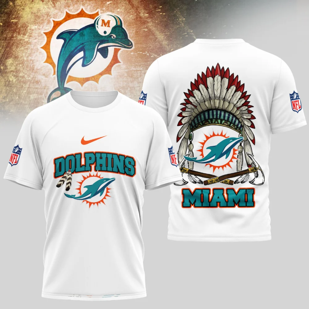 Miami Dolphins | Premium Native American Leather 3D Shirt TD