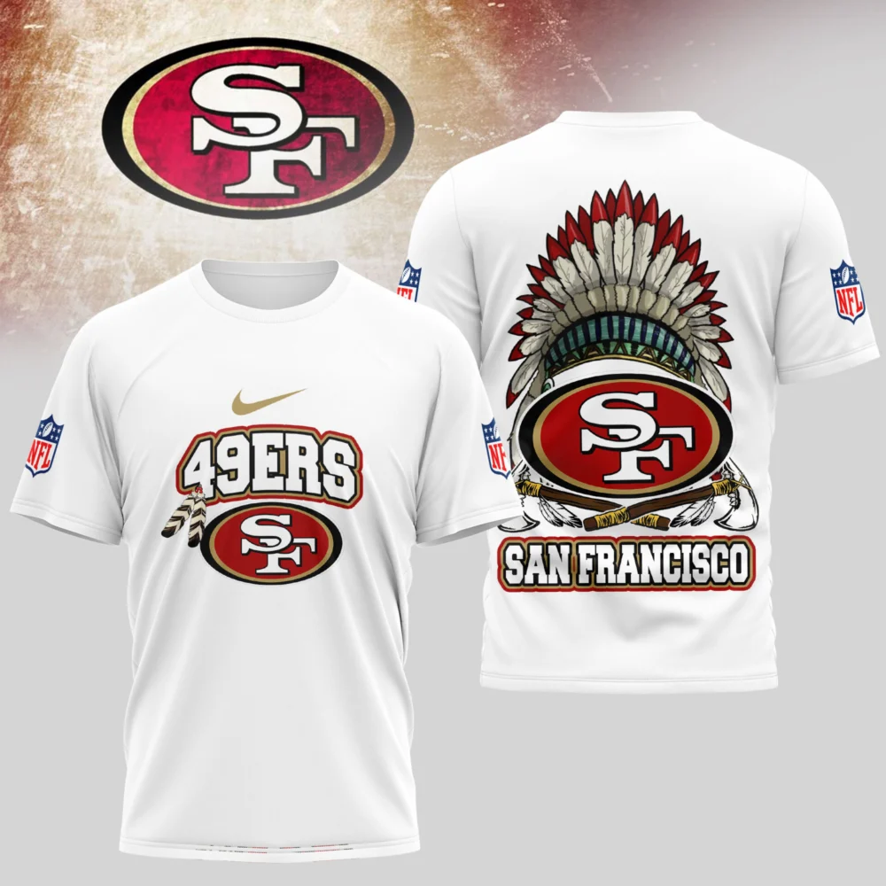 San Francisco 49ers | Premium Native American Leather 3D Shirt TD