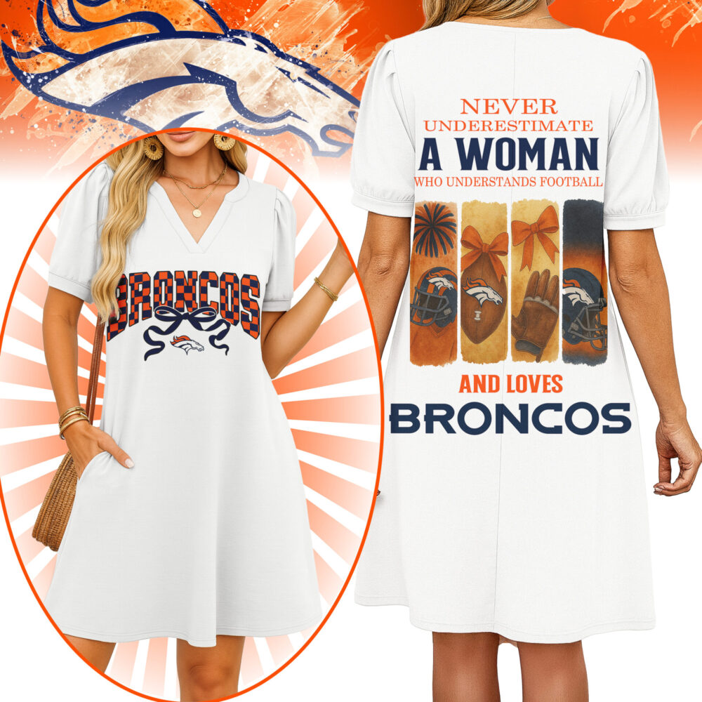 Denver Broncos | Premium NFL V-neck Dress HI