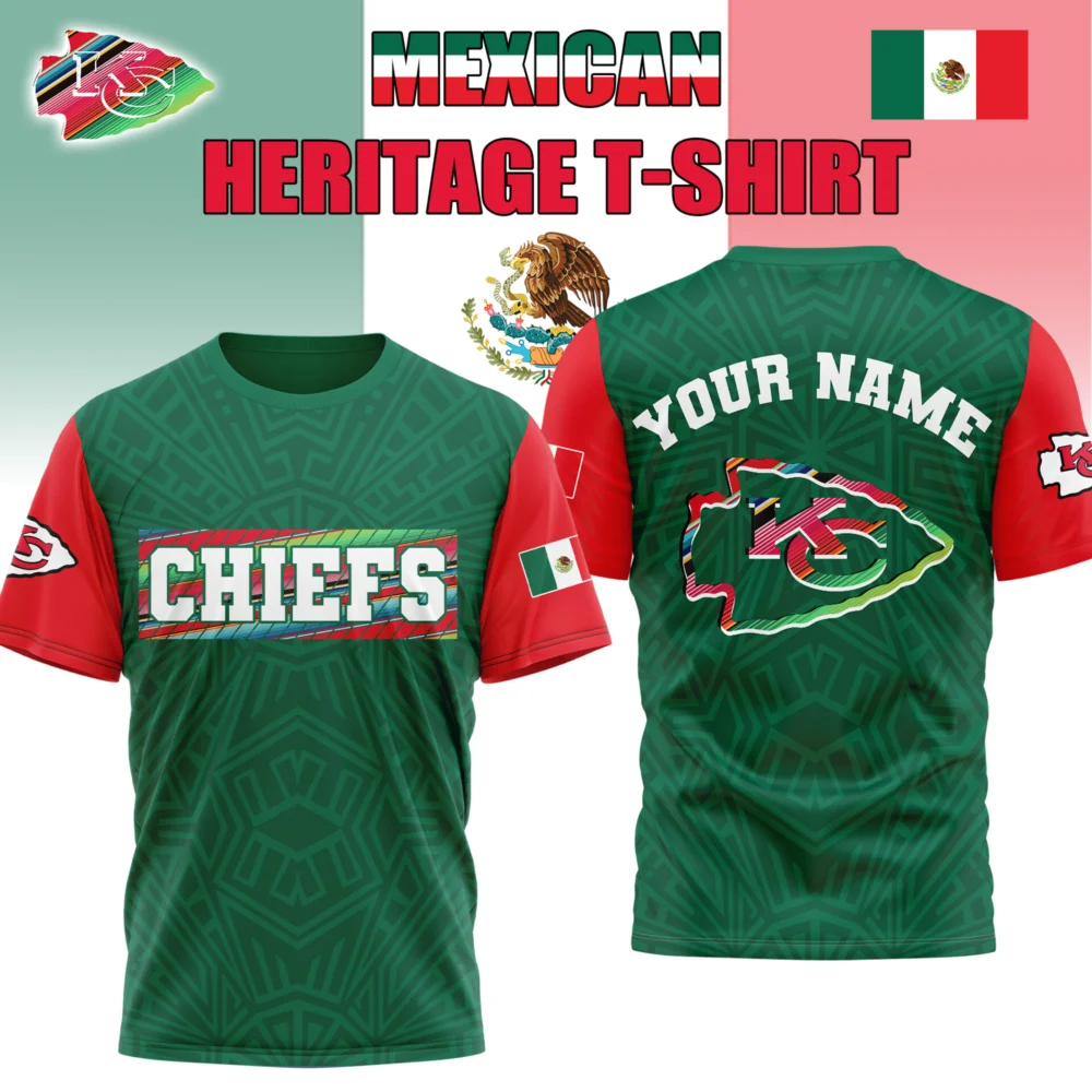 Kansas City Chiefs | Premium NFL Mexican Heritage Celebration 3D Shirt HI