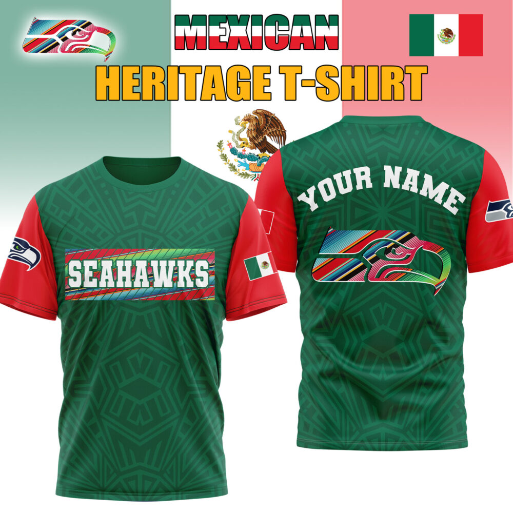 Seattle Seahawks | Premium NFL Mexican Heritage Celebration 3D Shirt HI