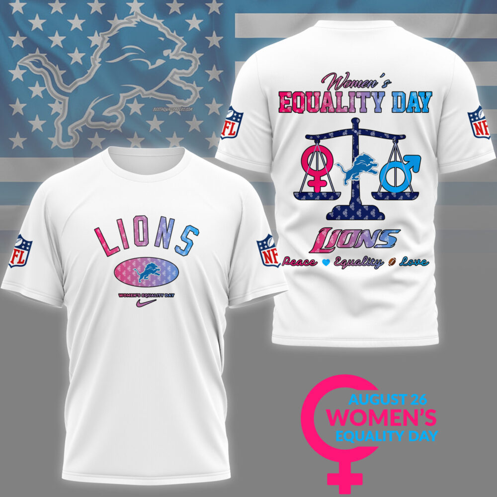 Detroit Lions | Premium Women’s Equality Day 3D Shirt NY - 5XL, Color 5