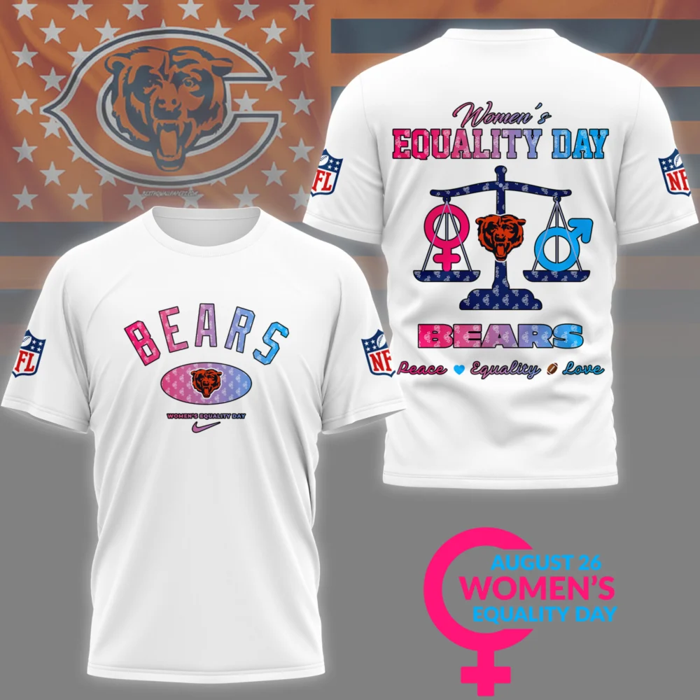 Chicago Bears | Premium Women’s Equality Day 3D Shirt NY - 2XL, Color 3
