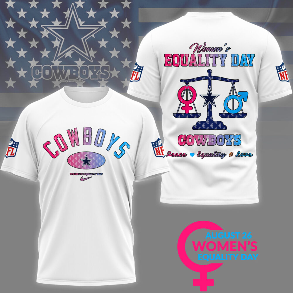 Dallas Cowboys | Premium Women’s Equality Day 3D Shirt NY - L, Color 1