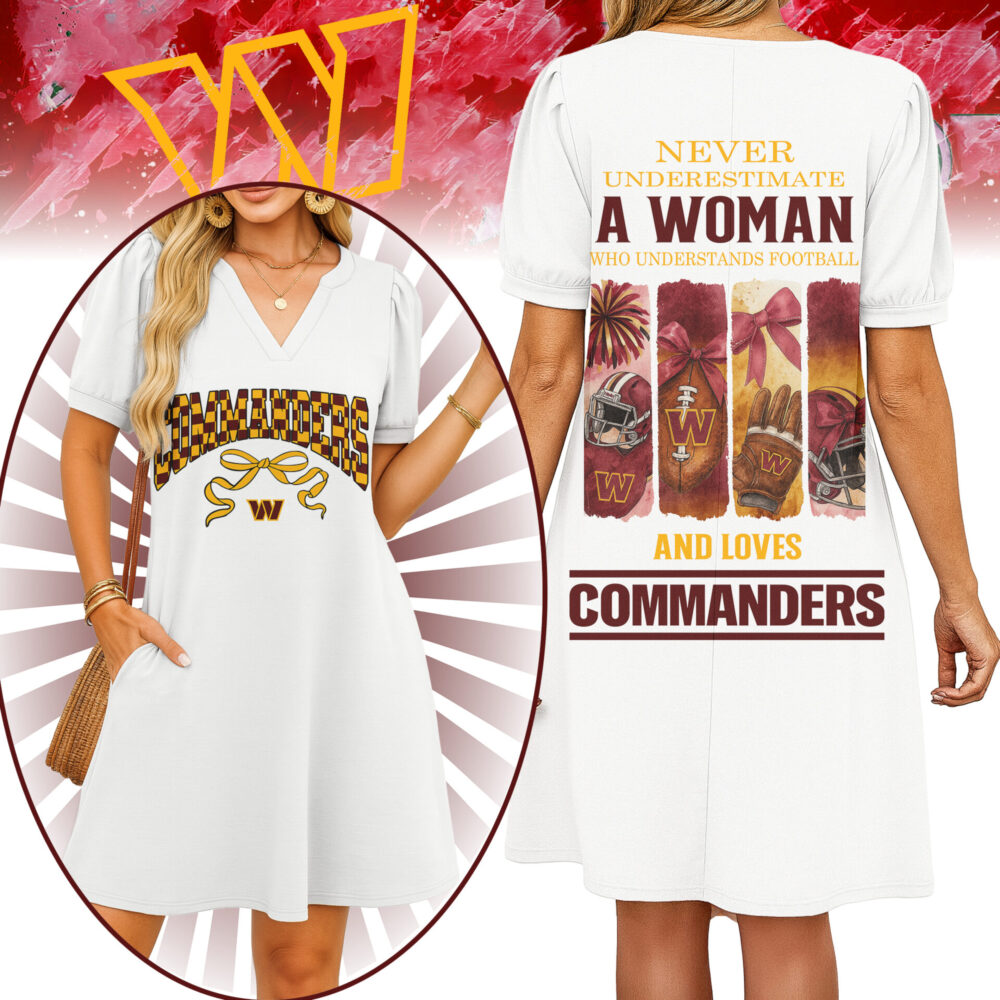 Washington Commanders | Premium NFL V-neck Dress HI