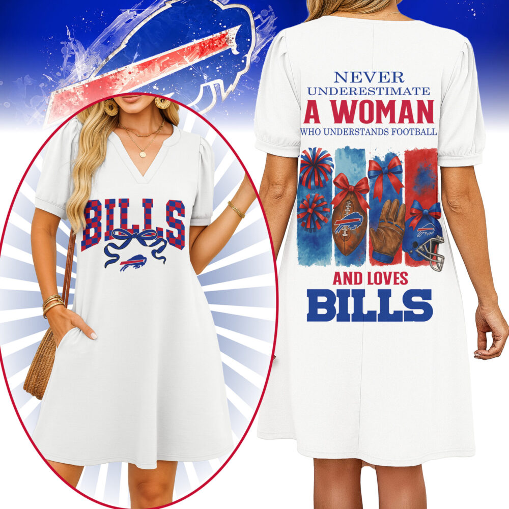 Buffalo Bills | Premium NFL V-neck Dress HI
