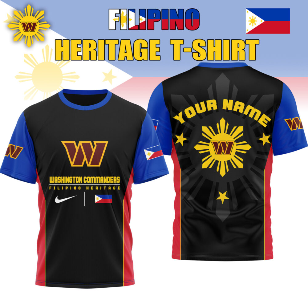 Washington Commanders | Premium NFL Filipino Heritage Celebration 3D Shirt HI