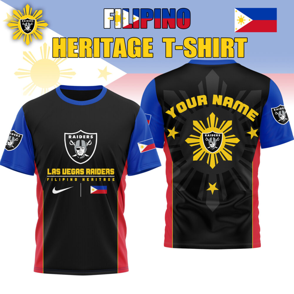 Las Vegas Raiders | Premium NFL Filipino Heritage Celebration 3D Shirt HI