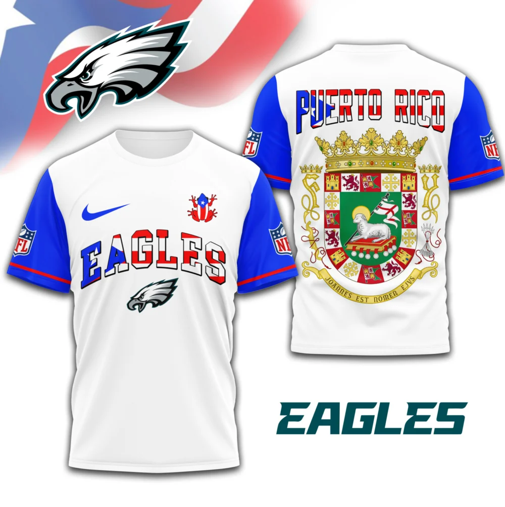 Philadelphia Eagles | Premium NFL x Puerto Rico  3D Shirt TD