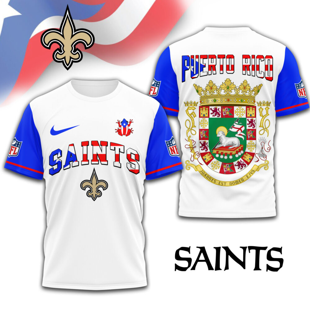 New Orleans Saints | Premium NFL x Puerto Rico  3D Shirt TD