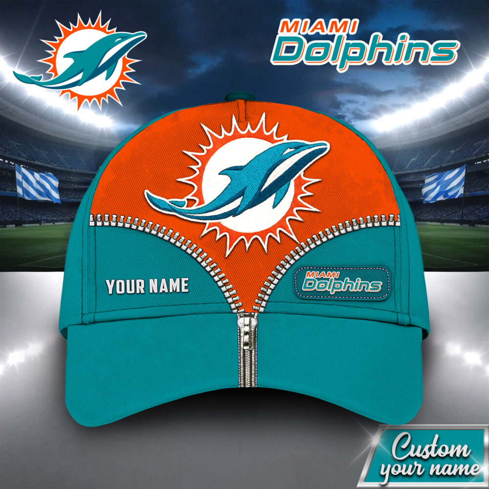 Miami Dolphins | Premium NFL Leather Cap TD 160725