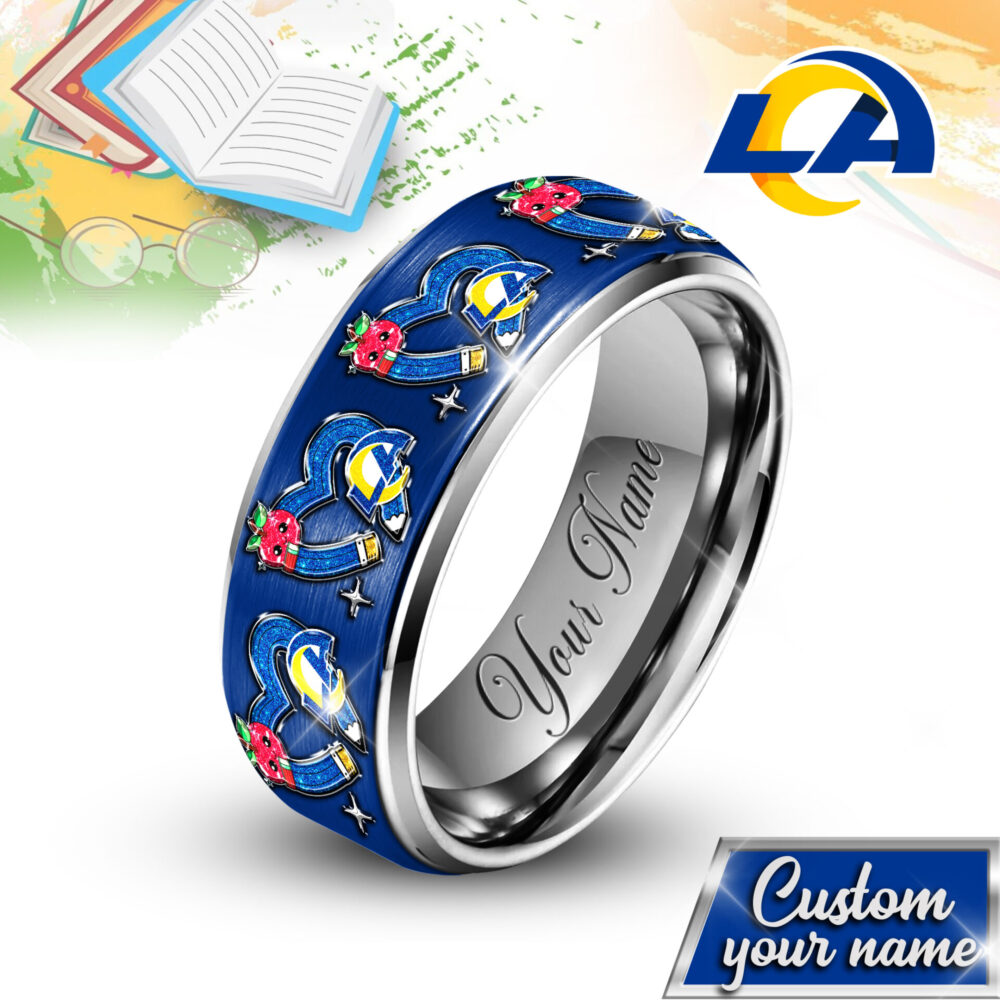Los Angeles Rams | NFL x Teacher Silver Tungsten Ring TD