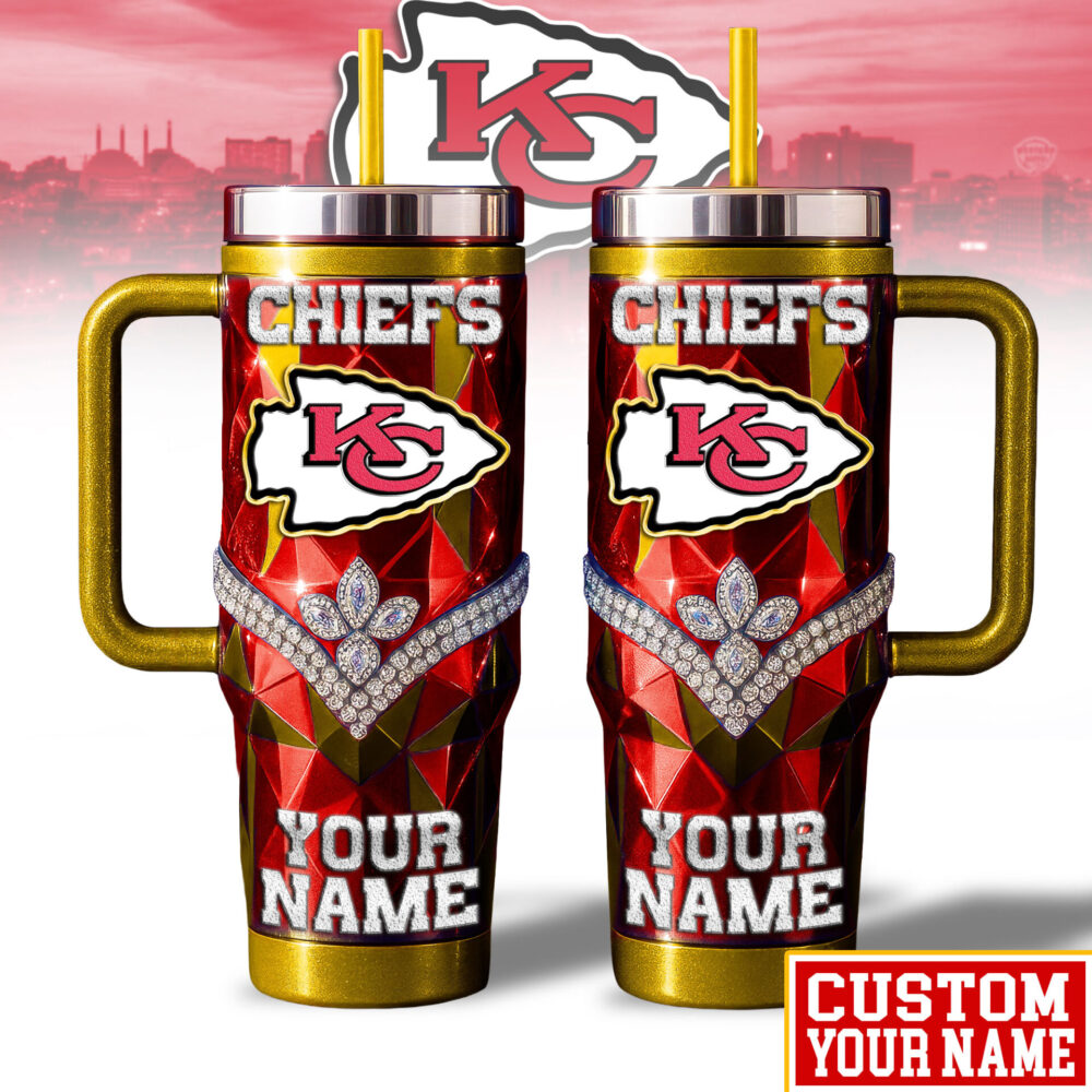 Kansas City Chiefs | NFL  40oz Bling Tumbler With Handle TD