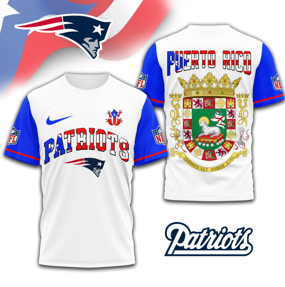 New England Patriots | Premium NFL x Puerto Rico  3D Shirt TD