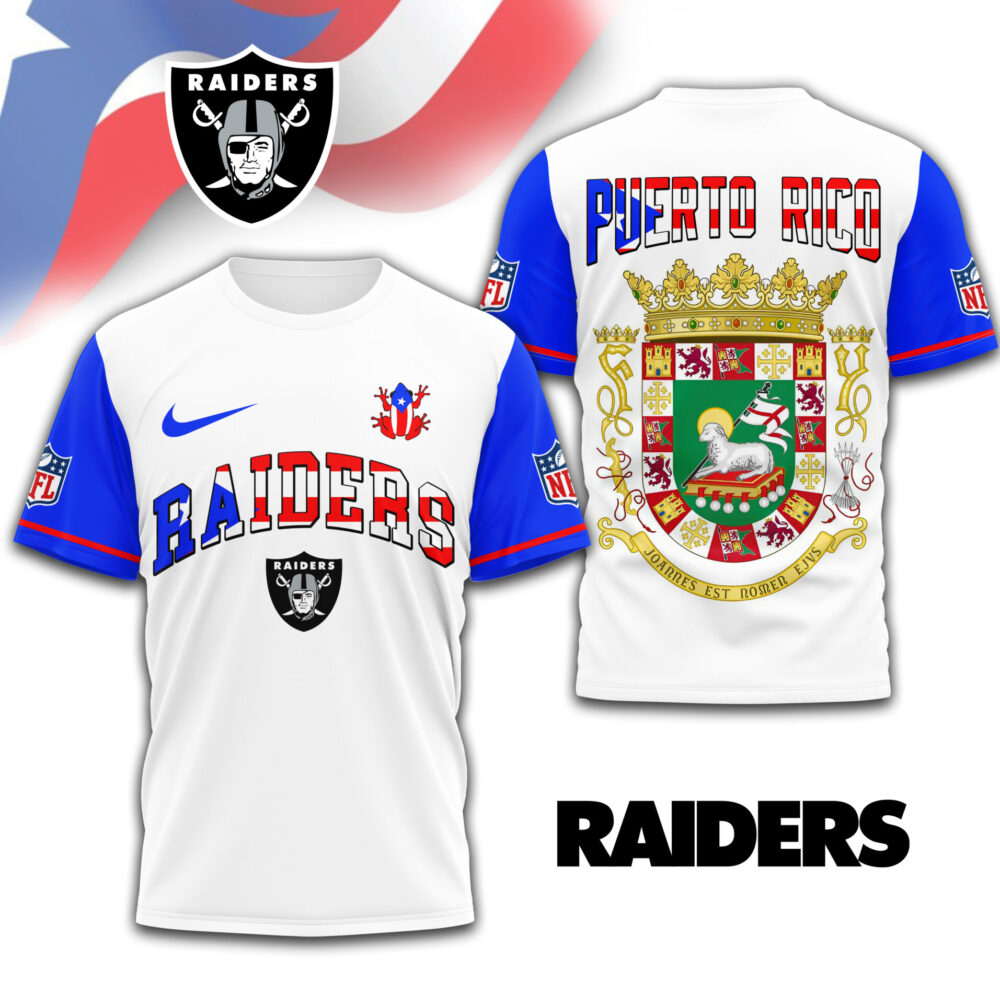 Las Vegas Raiders | Premium NFL x Puerto Rico  3D Shirt TD