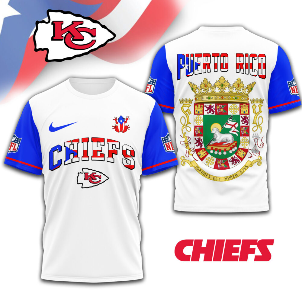 Kansas City Chiefs | Premium NFL x Puerto Rico  3D Shirt TD
