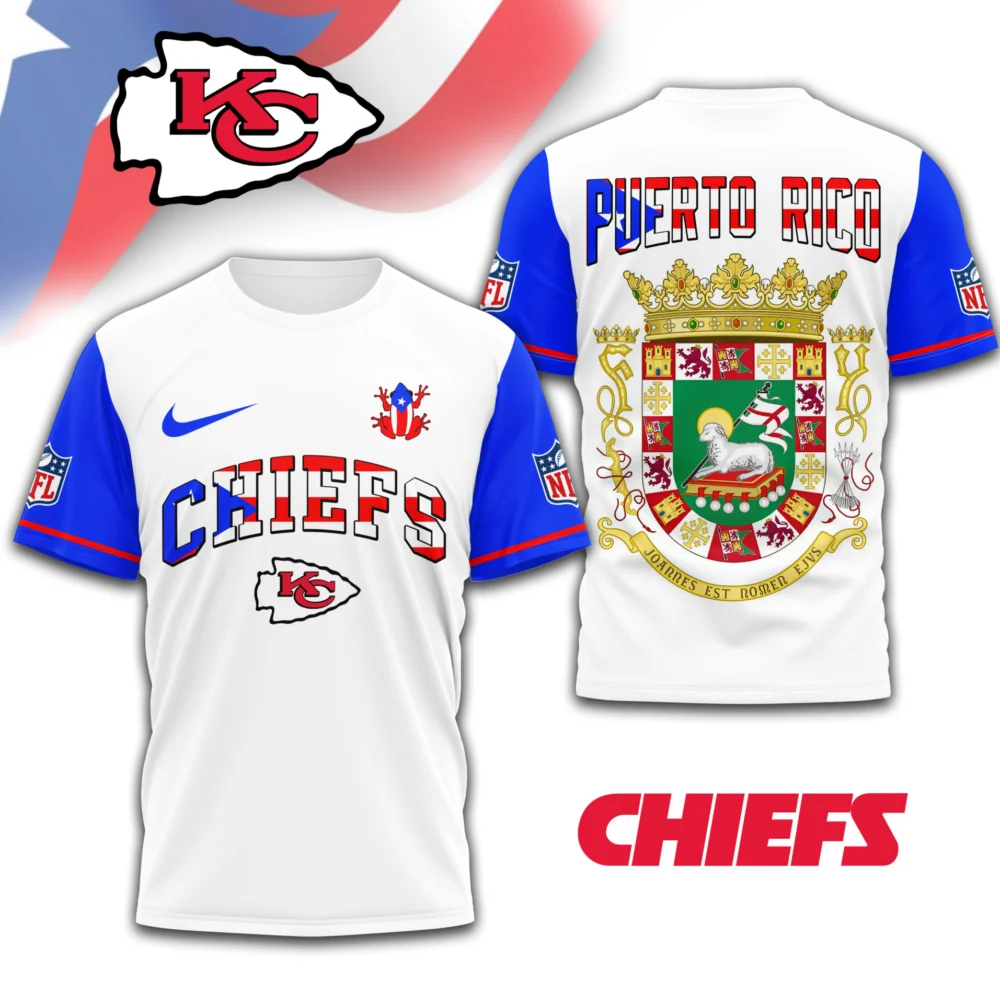Kansas City Chiefs | Premium NFL x Puerto Rico  3D Shirt TD