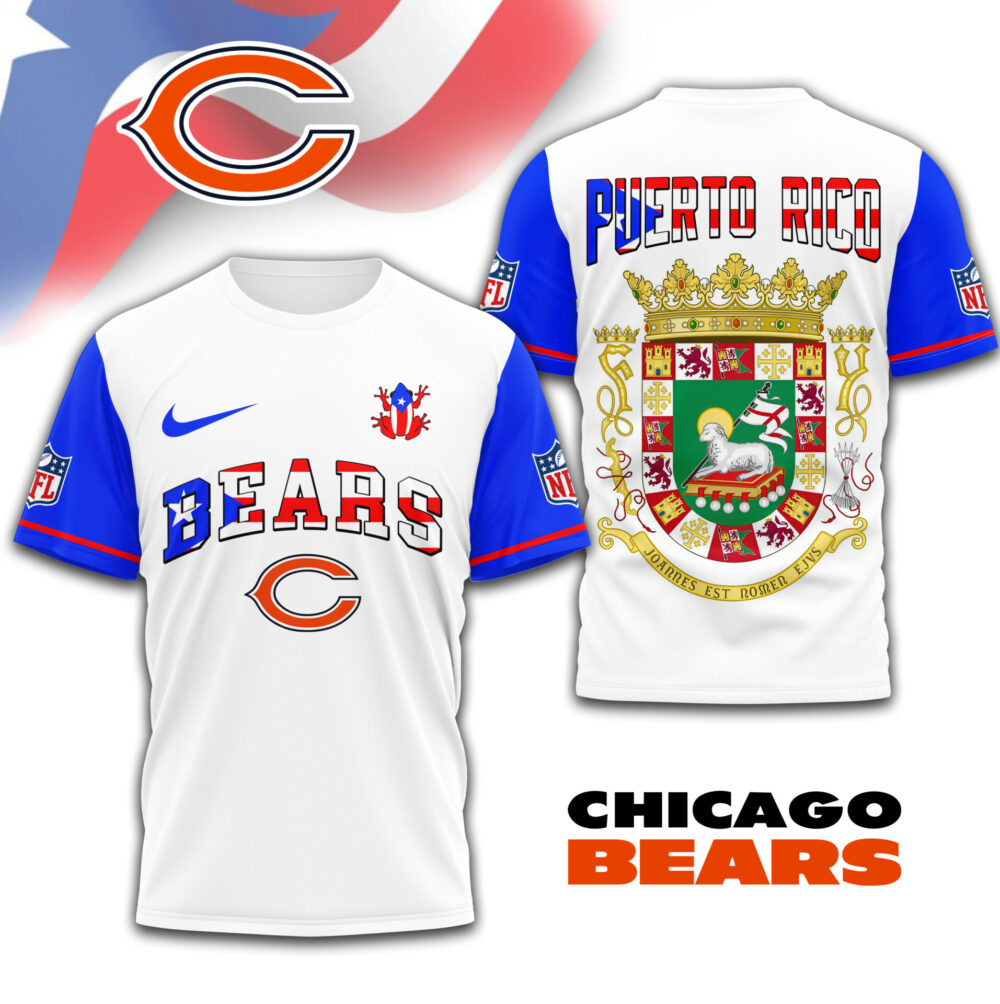 Chicago Bears | Premium NFL x Puerto Rico  3D Shirt TD