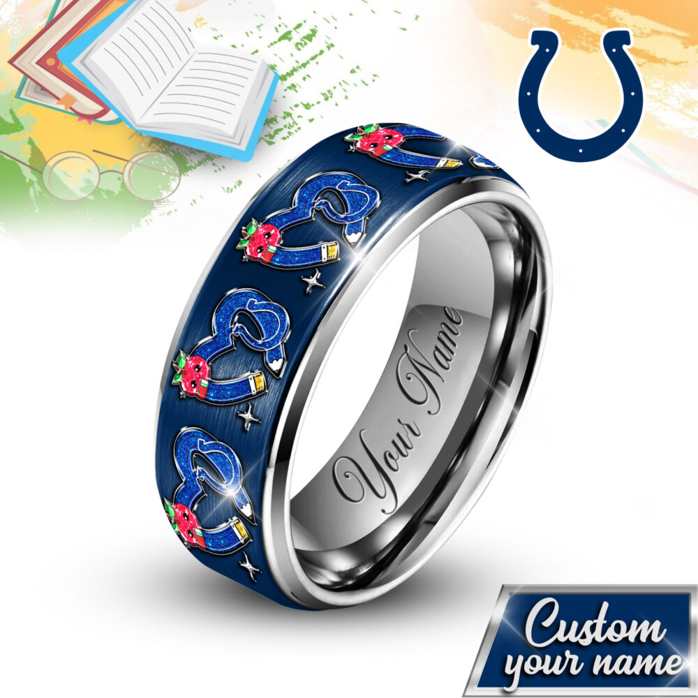 Indianapolis Colts | NFL x Teacher Silver Tungsten Ring TD