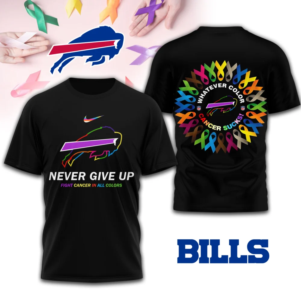 Buffalo Bills | Premium Fight Cancer In All Colors 3D Shirt TD