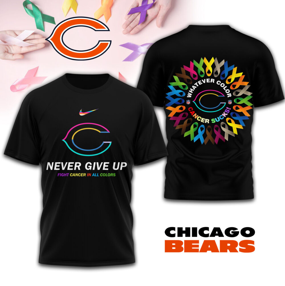 Chicago Bears | Premium Fight Cancer In All Colors 3D Shirt TD