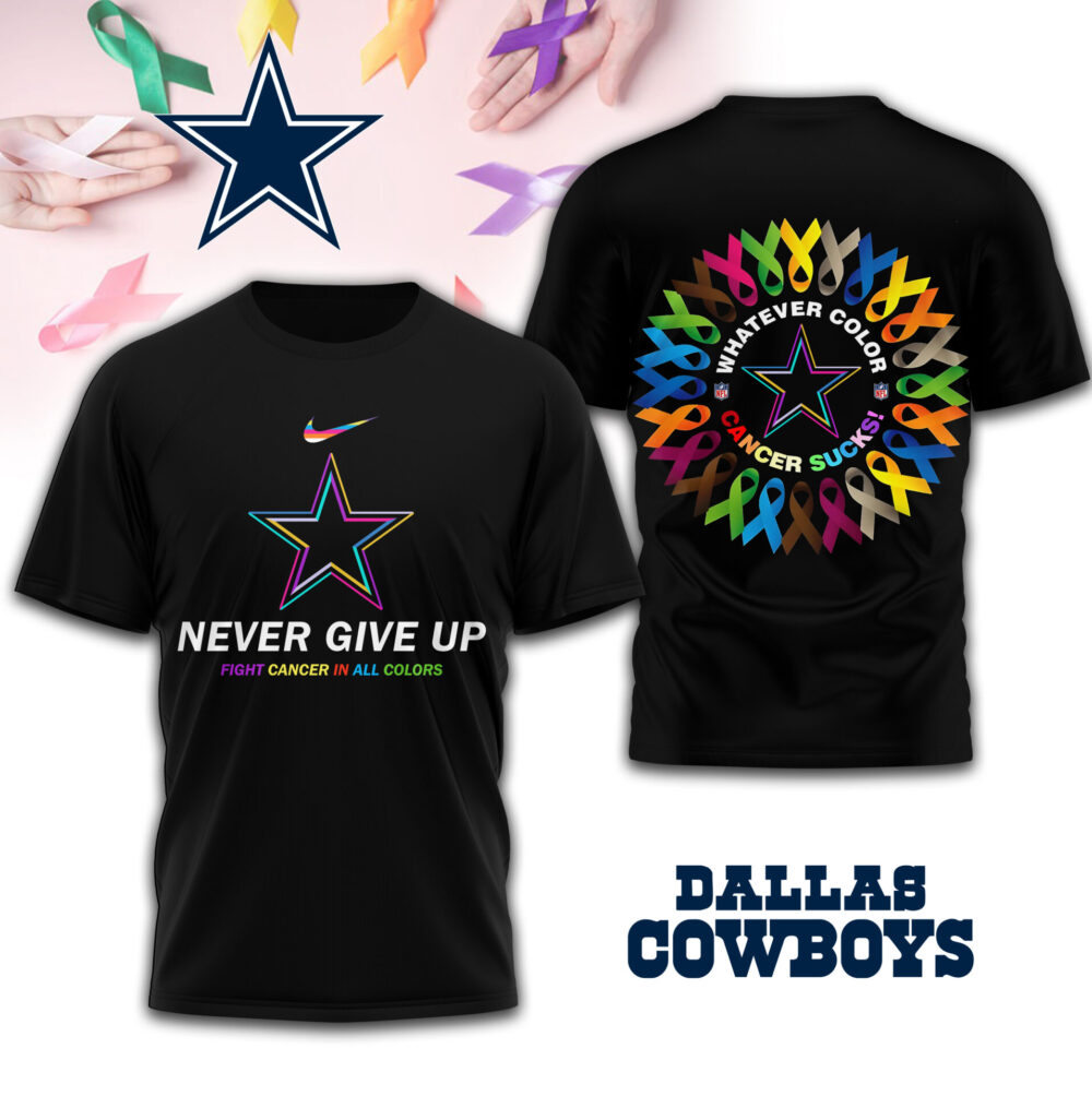 Dallas Cowboys | Premium Fight Cancer In All Colors 3D Shirt TD