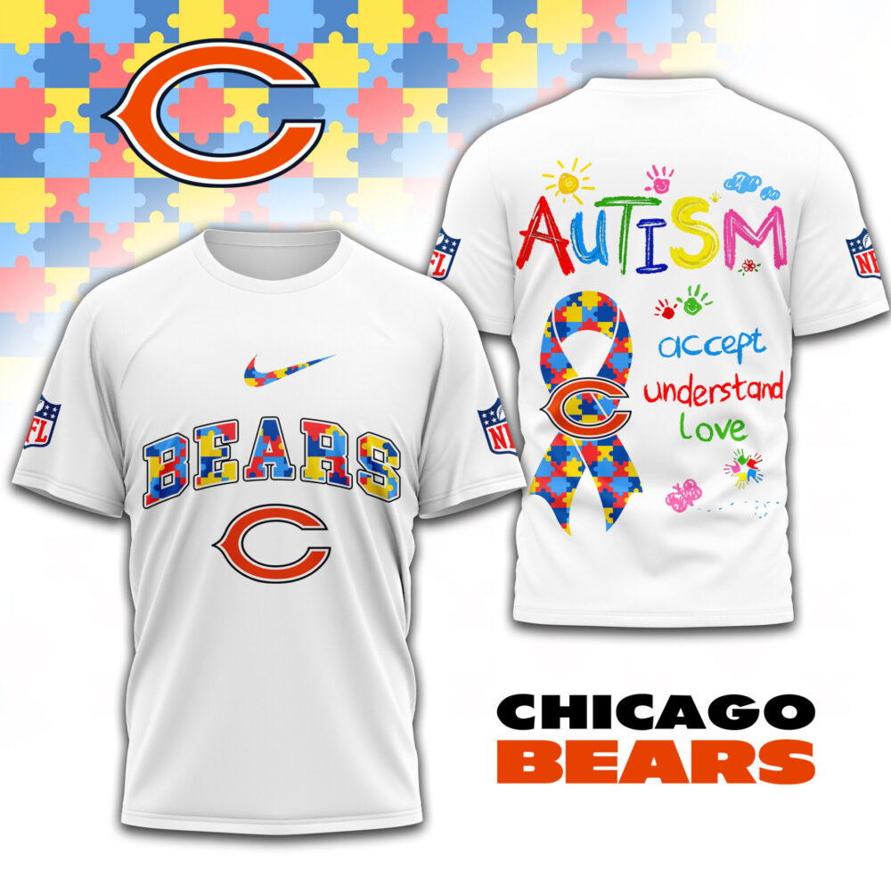 Chicago Bears | Premium Autism Awareness 3D Shirt TD