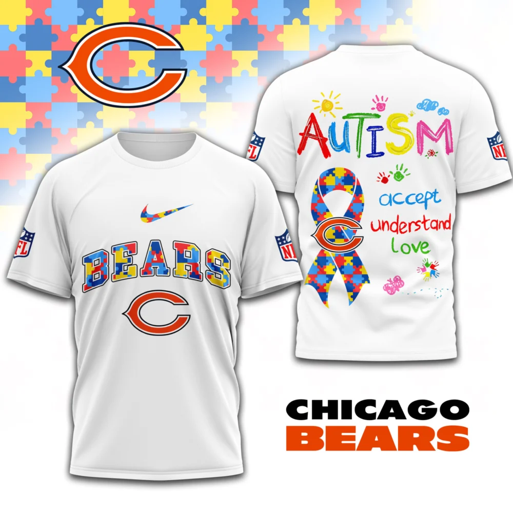 Chicago Bears | Premium Autism Awareness 3D Shirt TD
