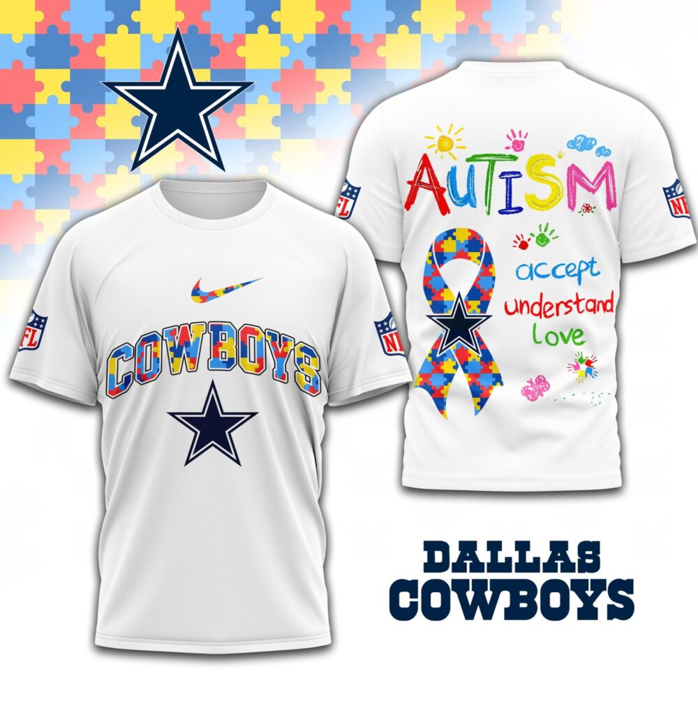 Dallas Cowboys | Premium Autism Awareness 3D Shirt TD