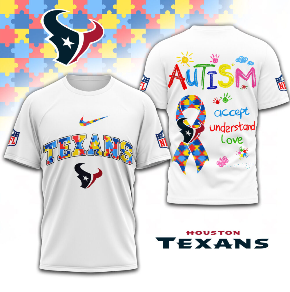 Houston Texans | Premium Autism Awareness 3D Shirt TD