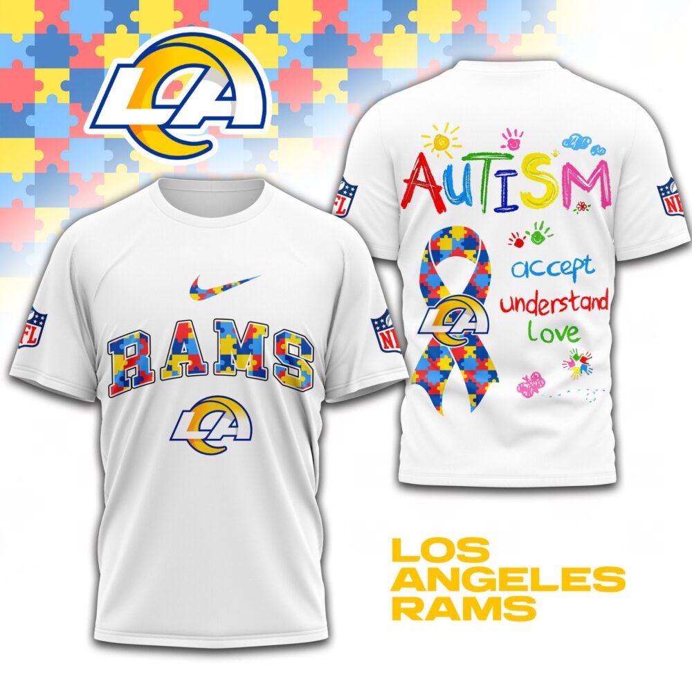 Los Angeles Rams | Premium Autism Awareness 3D Shirt TD