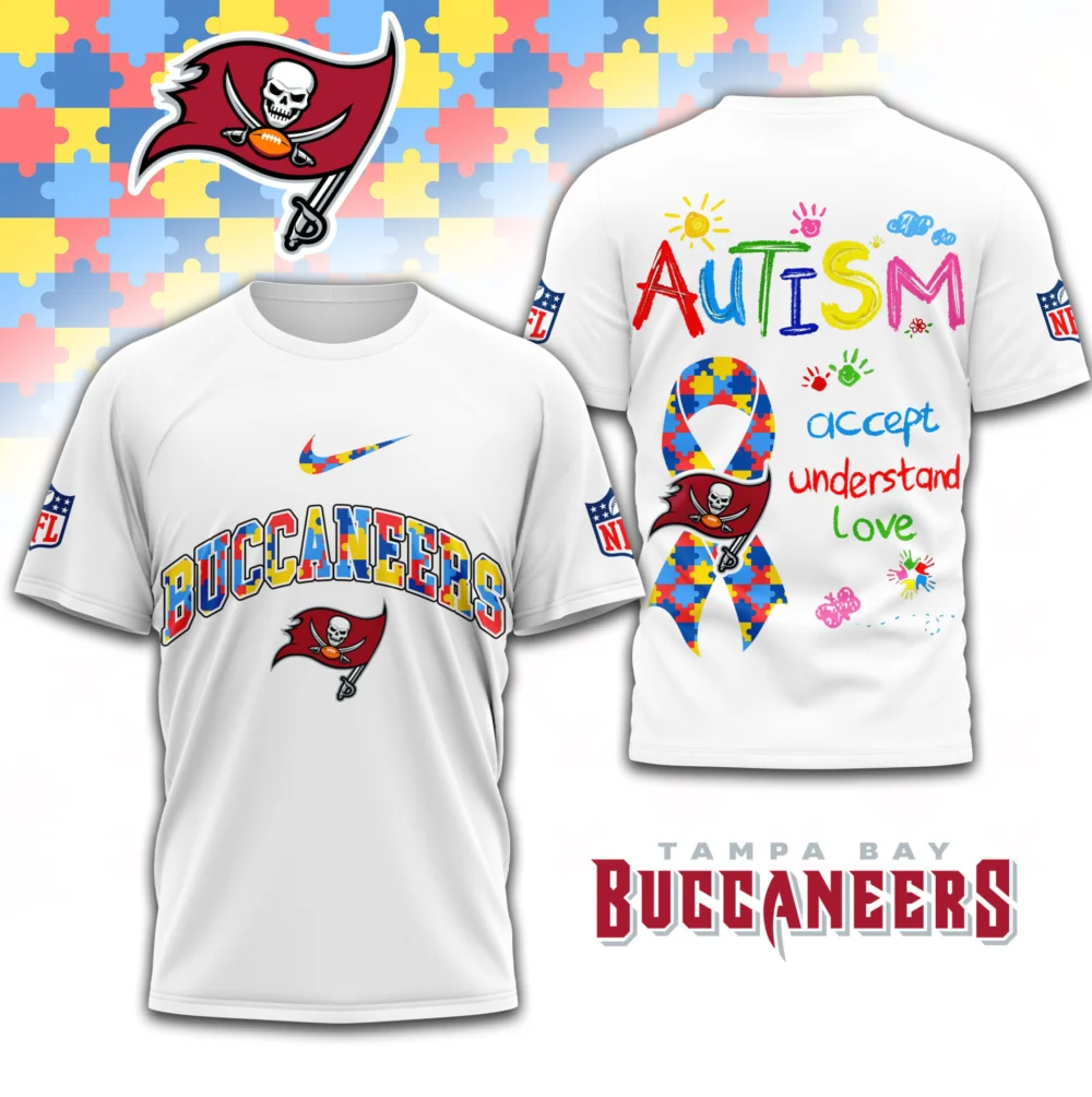 Tampa Bay Buccaneers | Premium Autism Awareness 3D Shirt TD