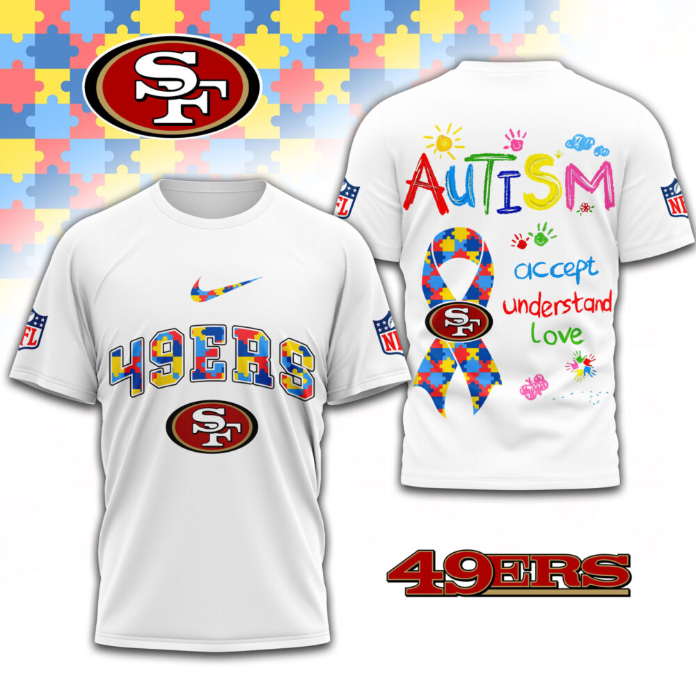 San Francisco 49ers | Premium Autism Awareness 3D Shirt TD