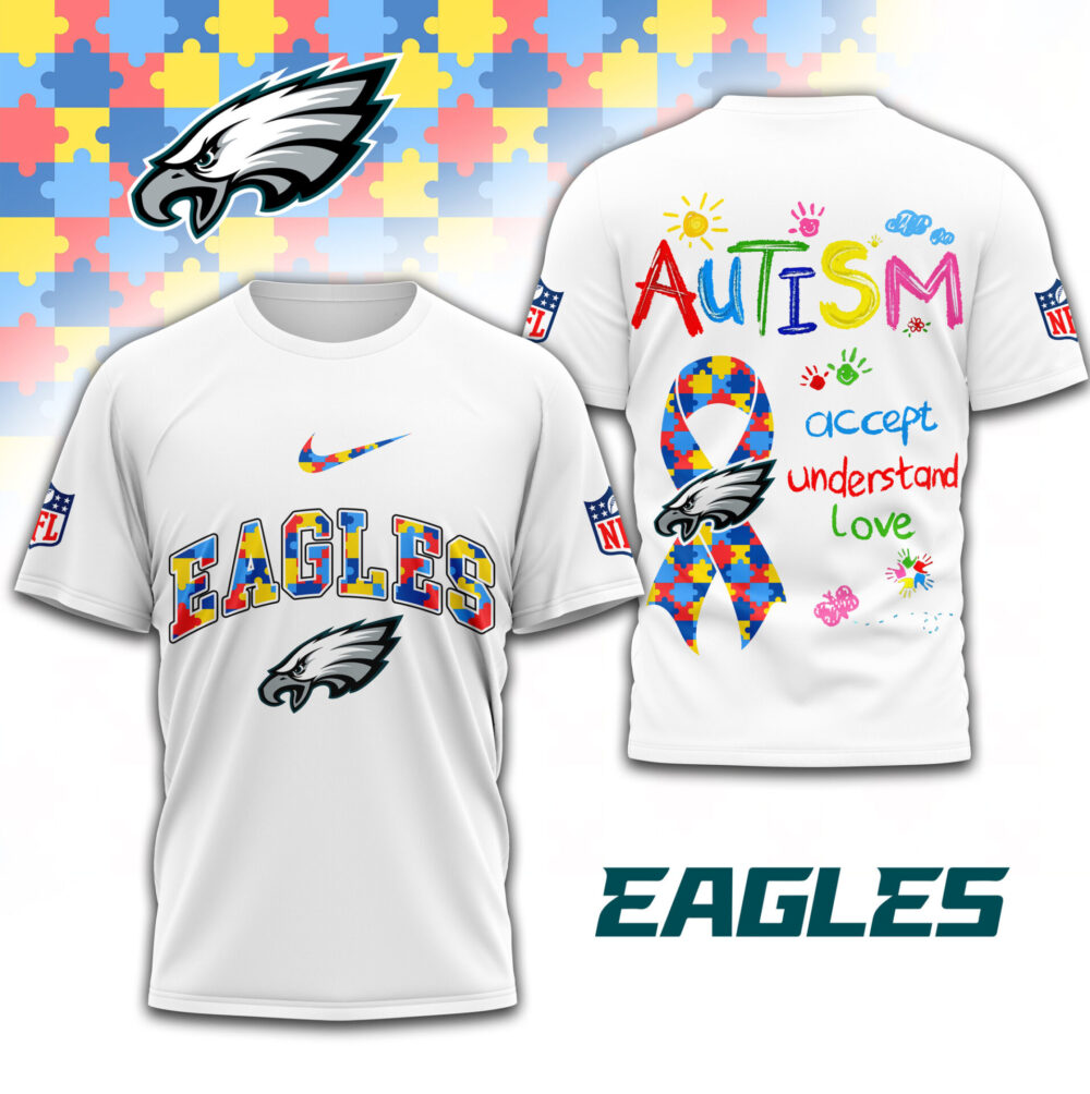 Philadelphia Eagles | Premium Autism Awareness 3D Shirt TD