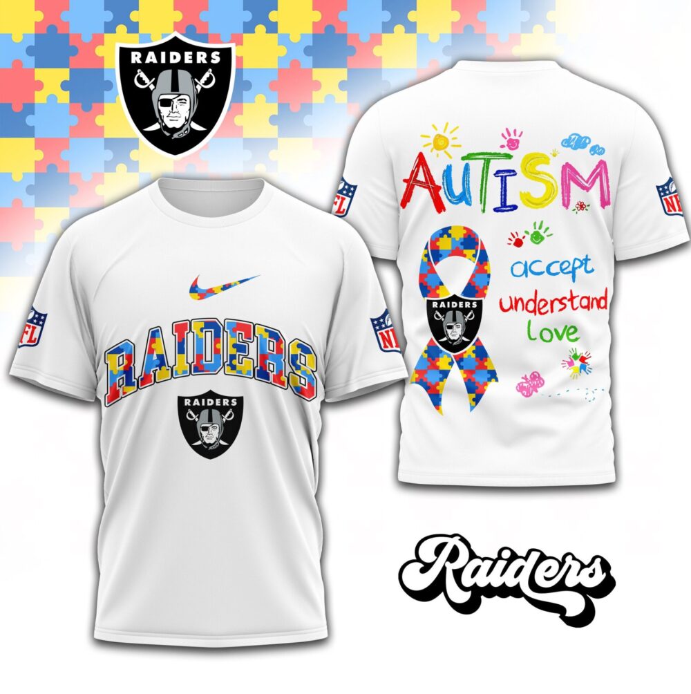 Las Vegas Raiders | Premium Autism Awareness 3D Shirt TD